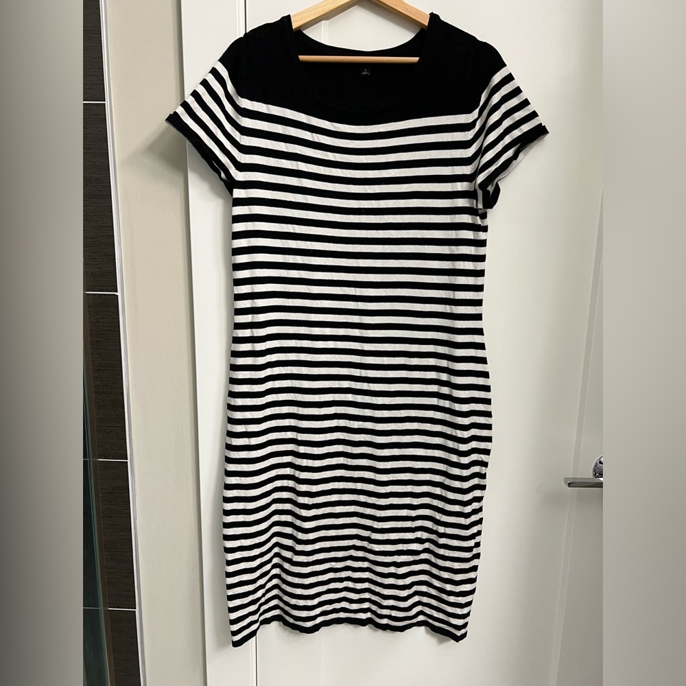 Torrid Black and White Sheath Dress with Sailor Collar Plus Size 1